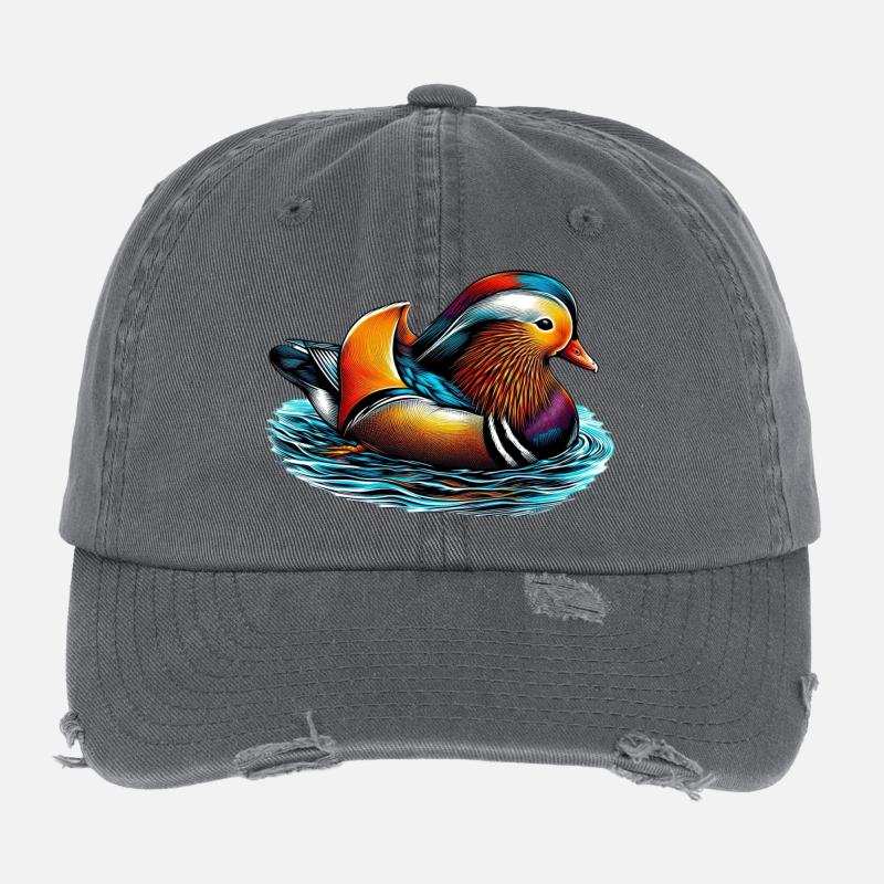 Canard mandarin Casquette vintage effet usé Flexfit