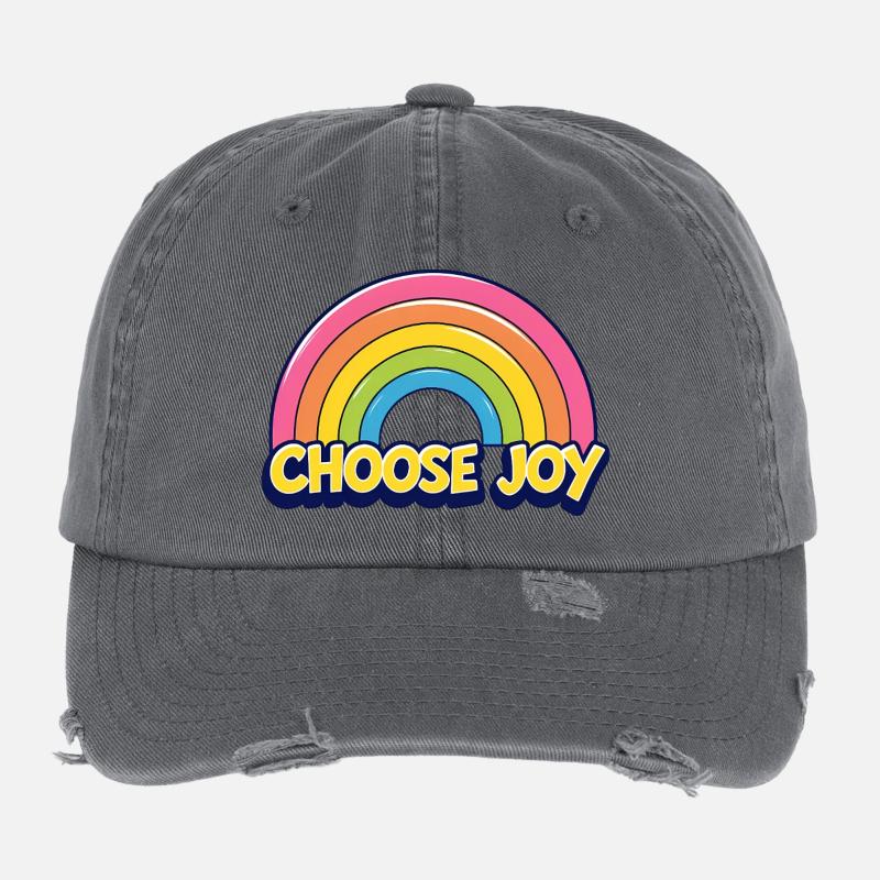 Choose Joy Flexfit Vintage Destroyed Cap