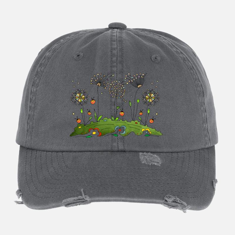 Fleur Casquette vintage effet usé Flexfit