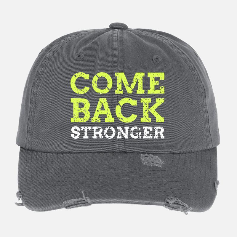 Come Back Stronger Flexfit Vintage Destroyed Cap