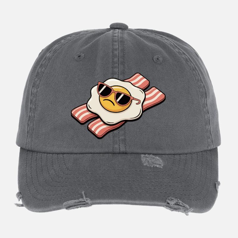 Bacon and egg - Breakfast Breakdown Flexfit Vintage Destroyed Cap