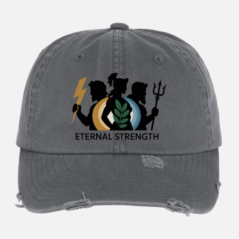 T-shirt Trio Mythique Force Éternelle Casquette vintage effet usé Flexfit