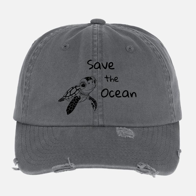 Schilkröte - Save the Ocean Flexfit Vintage Destroyed Cap