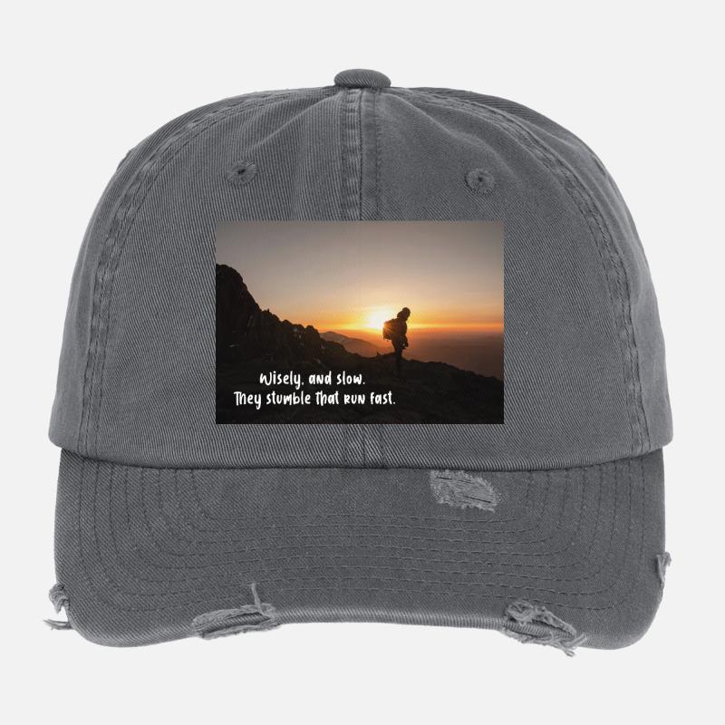 Wisely and slow: They stumble that run fast Flexfit Vintage Destroyed Cap