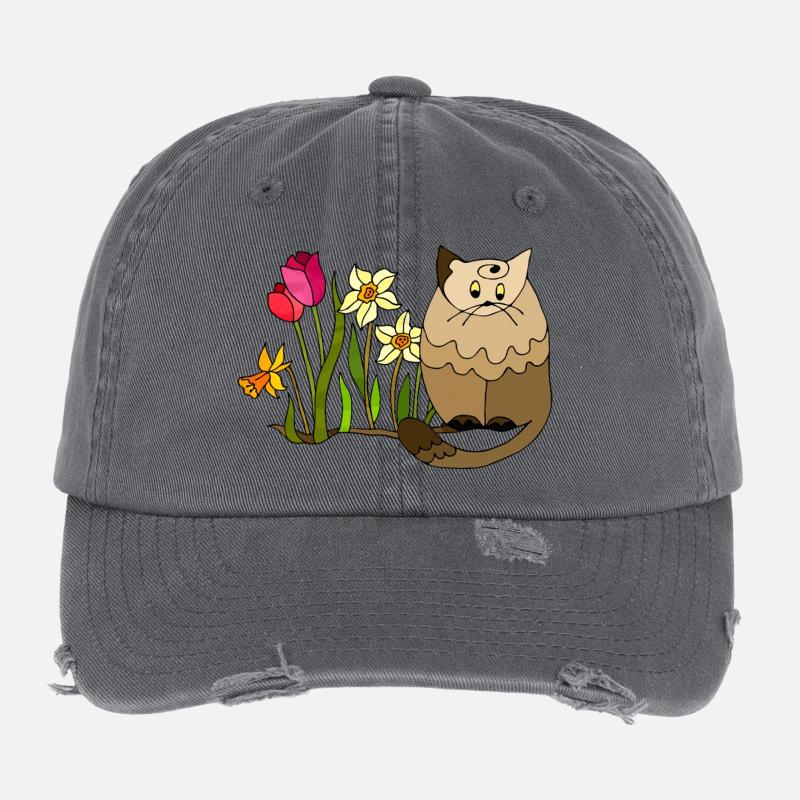 chat Casquette vintage effet usé Flexfit