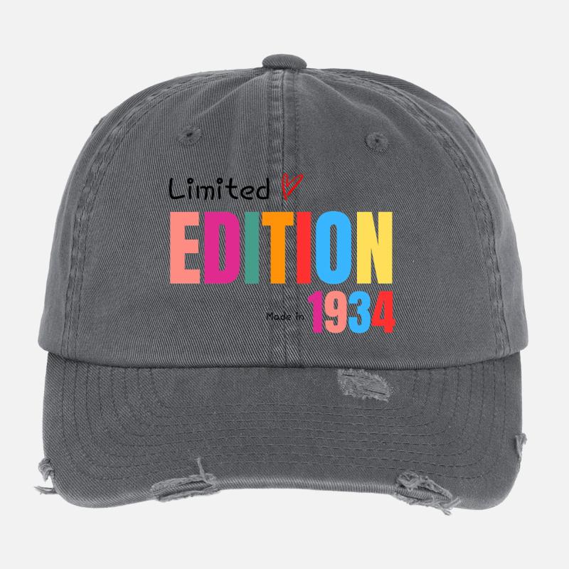 Limited edition Made in 1934 Flexfit Vintage Destroyed Cap