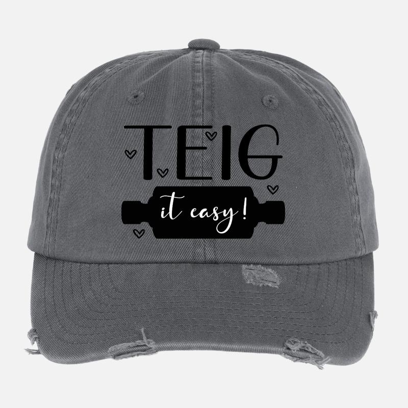 Backen Teigrolle Flexfit Vintage Destroyed Cap