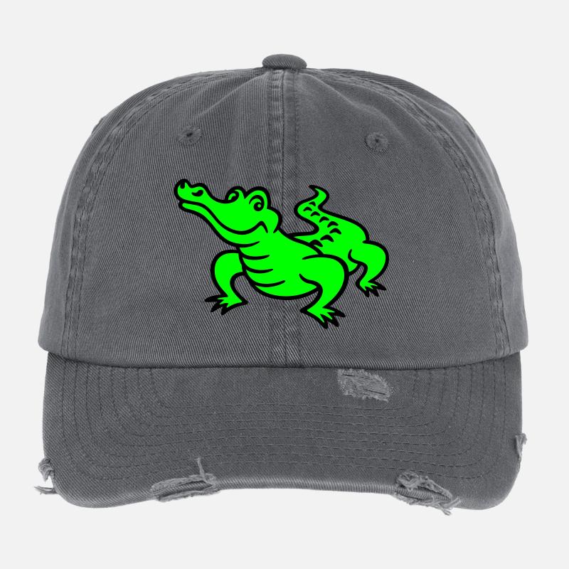 Crocodile (a) Flexfit Vintage Destroyed Cap