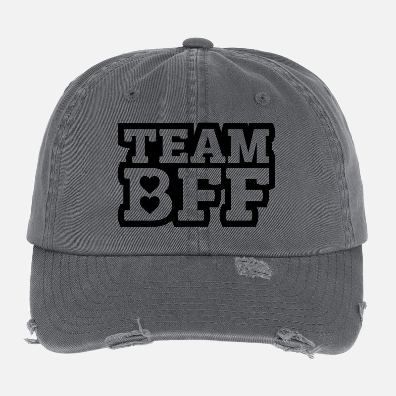 TEAM BFF Flexfit Vintage Destroyed Cap
