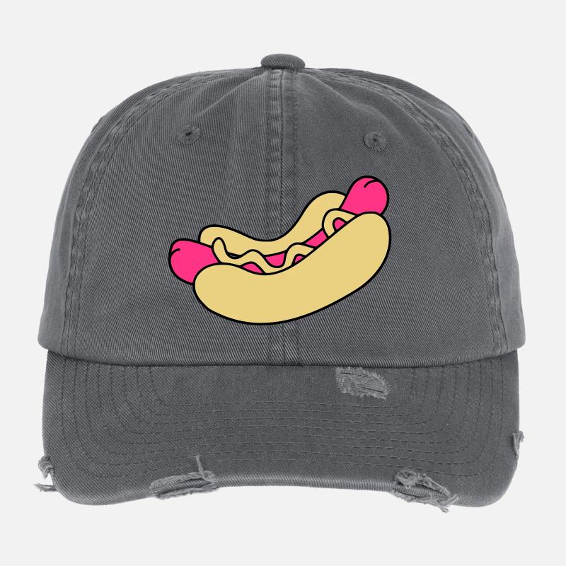 hot dog Flexfit Vintage Destroyed Cap