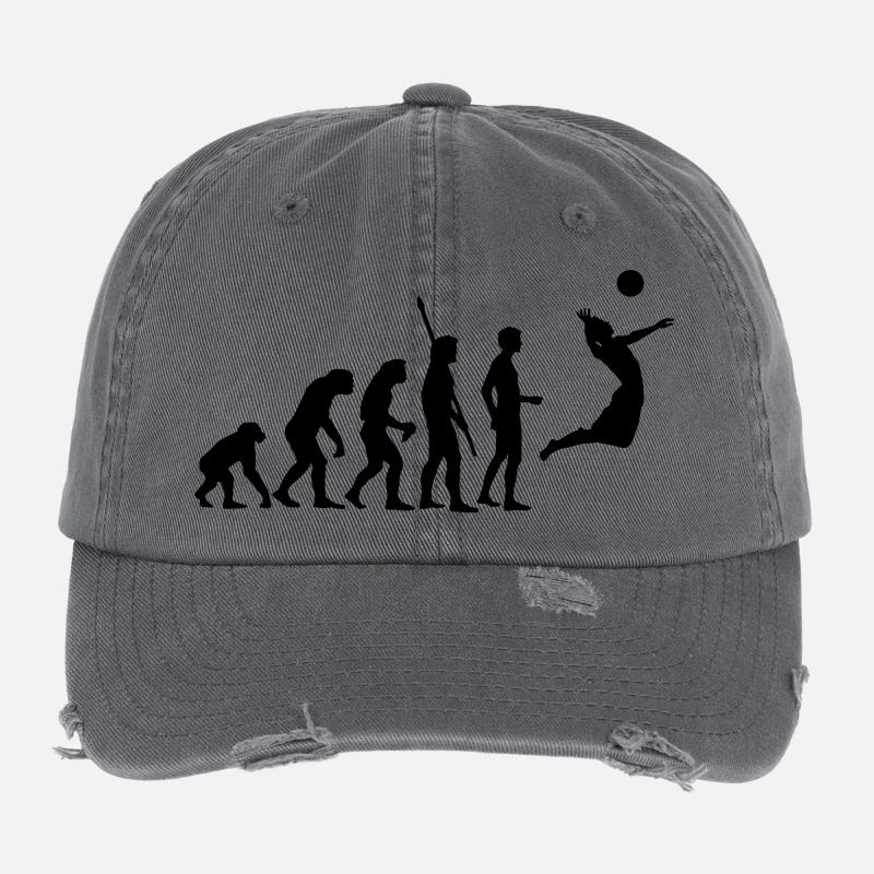 evolution_volleyball Flexfit Vintage Destroyed Cap