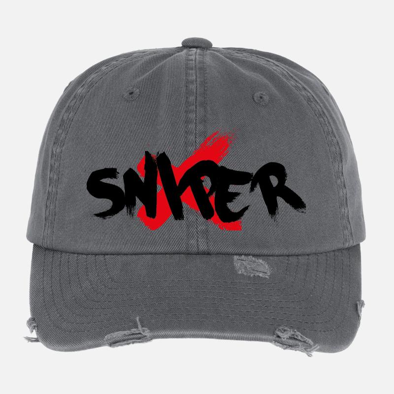 sniper Flexfit Vintage Destroyed Cap