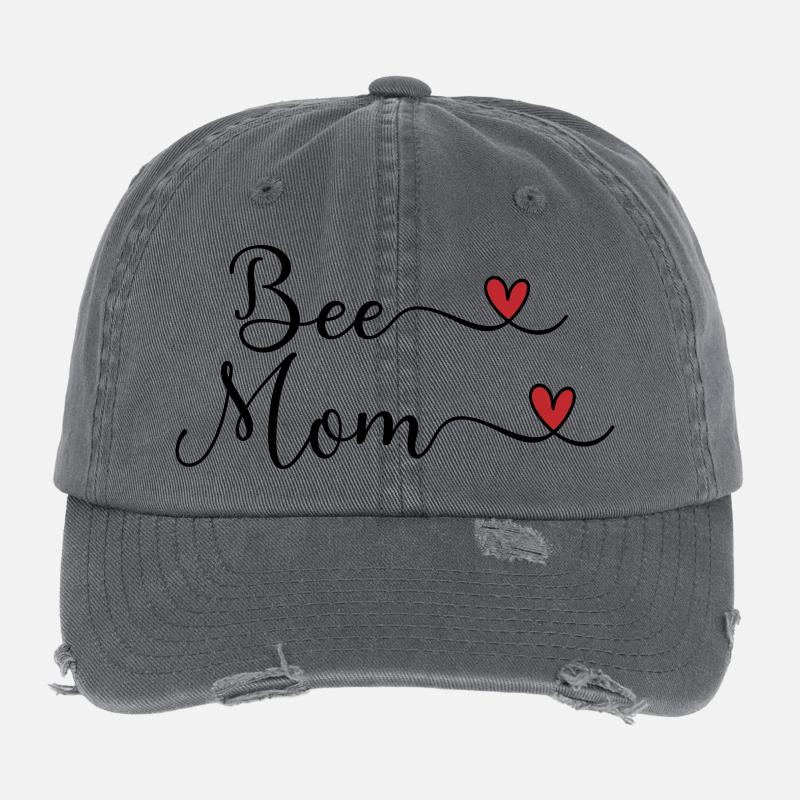 Beekeeper - Bee Mom Flexfit Vintage Destroyed Cap
