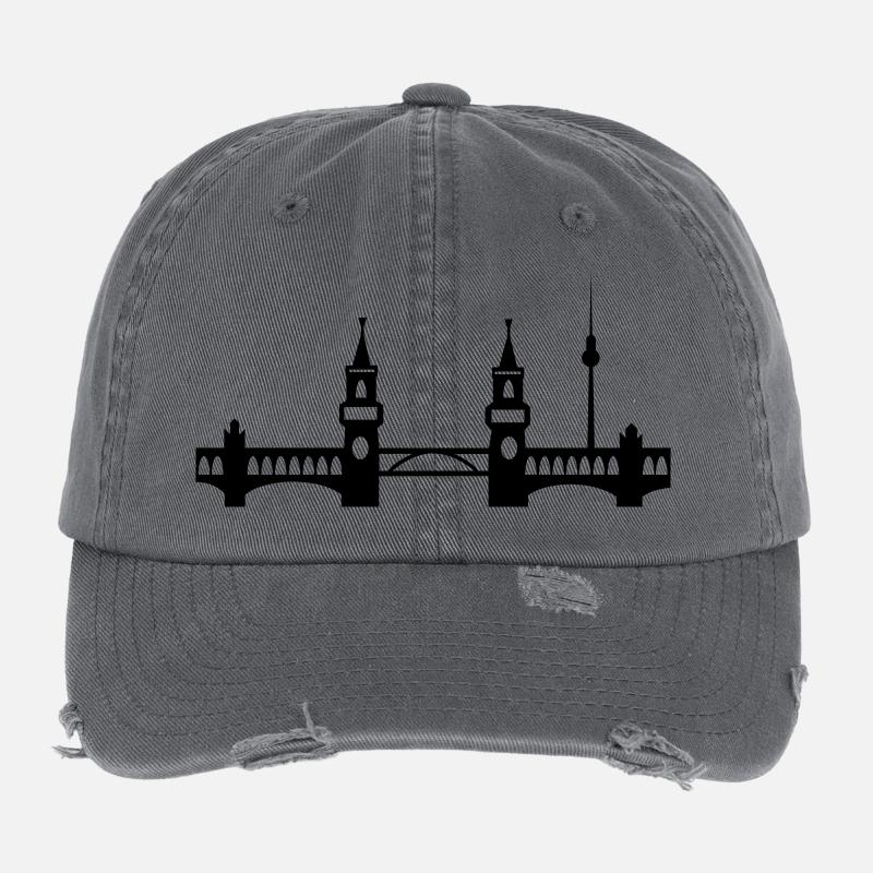 Berlin - Flexfit Vintage Destroyed Cap - Dunkelgrau