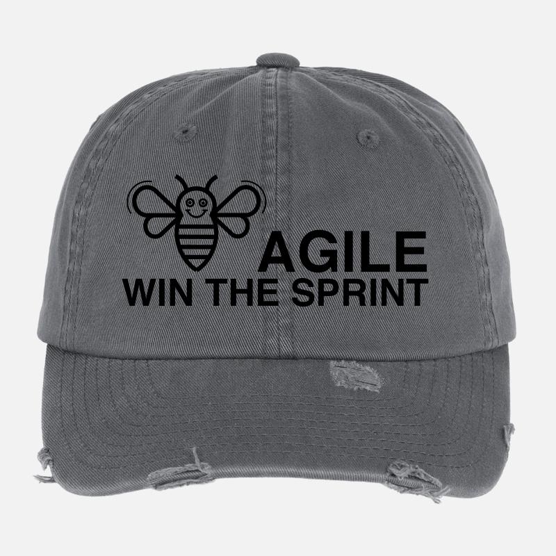 BE AGILE GAGNER LE SPRINT Casquette vintage effet usé Flexfit