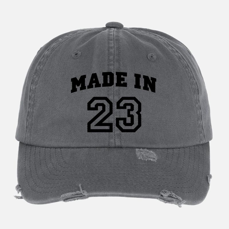 mp_madein23a - Casquette vintage effet usé Flexfit - charbon