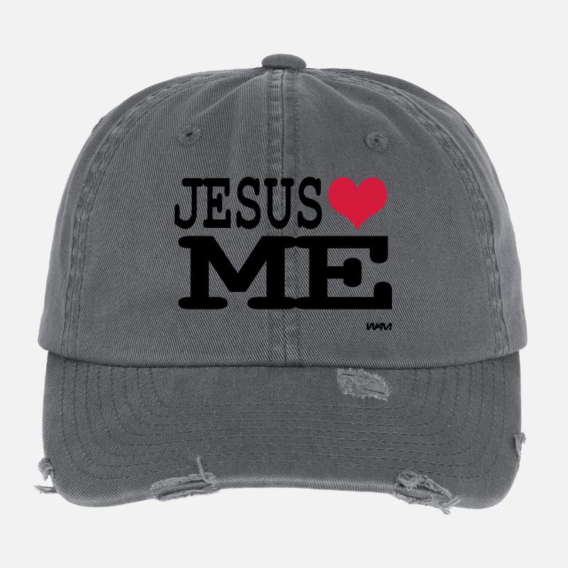 jesus loves me Flexfit Vintage Destroyed Cap