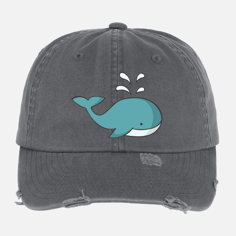 baleine Casquette vintage effet usé Flexfit