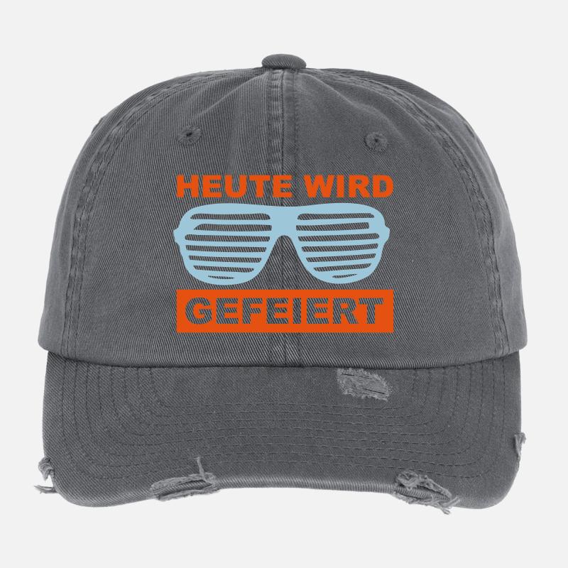 Heute wird gefeiert Flexfit Vintage Destroyed Cap