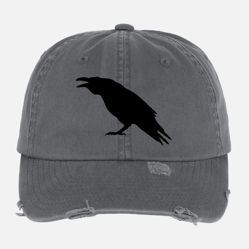 raven Flexfit Vintage Destroyed Cap