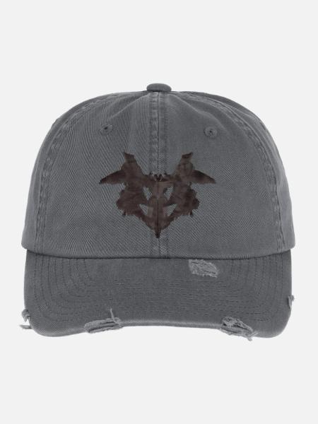 Artichok thème Rorschach test n ° 01 - Flexfit Vintage Destroyed Cap - dark grey - Front