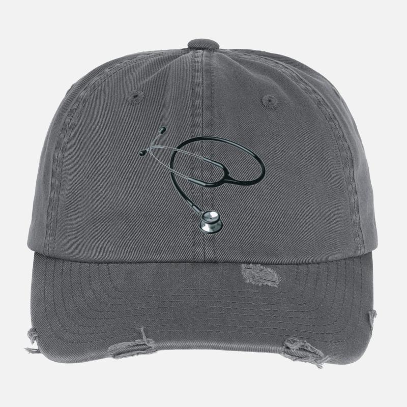 Stethoskop Arzt Flexfit Vintage Destroyed Cap