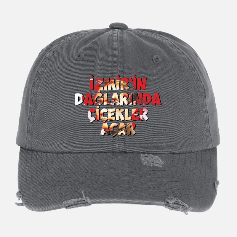 Izmir Marsi Atatürk Flexfit Vintage Destroyed Cap
