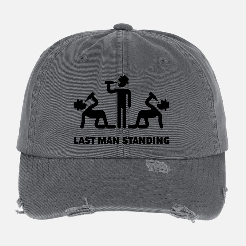 Last Man Standing (Binge Drinking Party) Flexfit Vintage Destroyed Cap