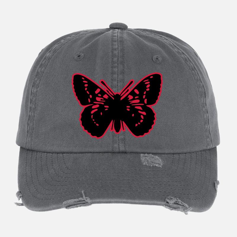 Schmetterlinge: Melitaea Cynthia Flexfit Vintage Destroyed Cap