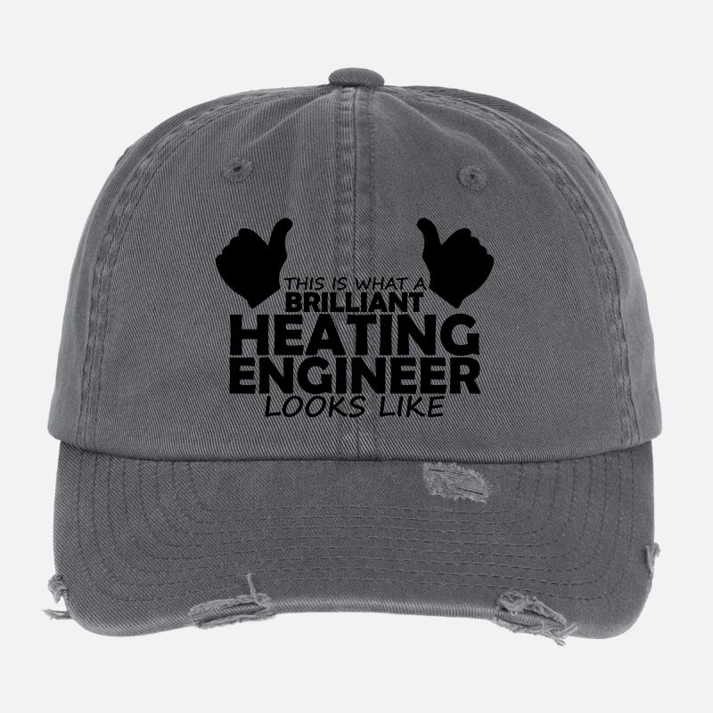 brilliant heating engineer Flexfit Vintage Destroyed Cap