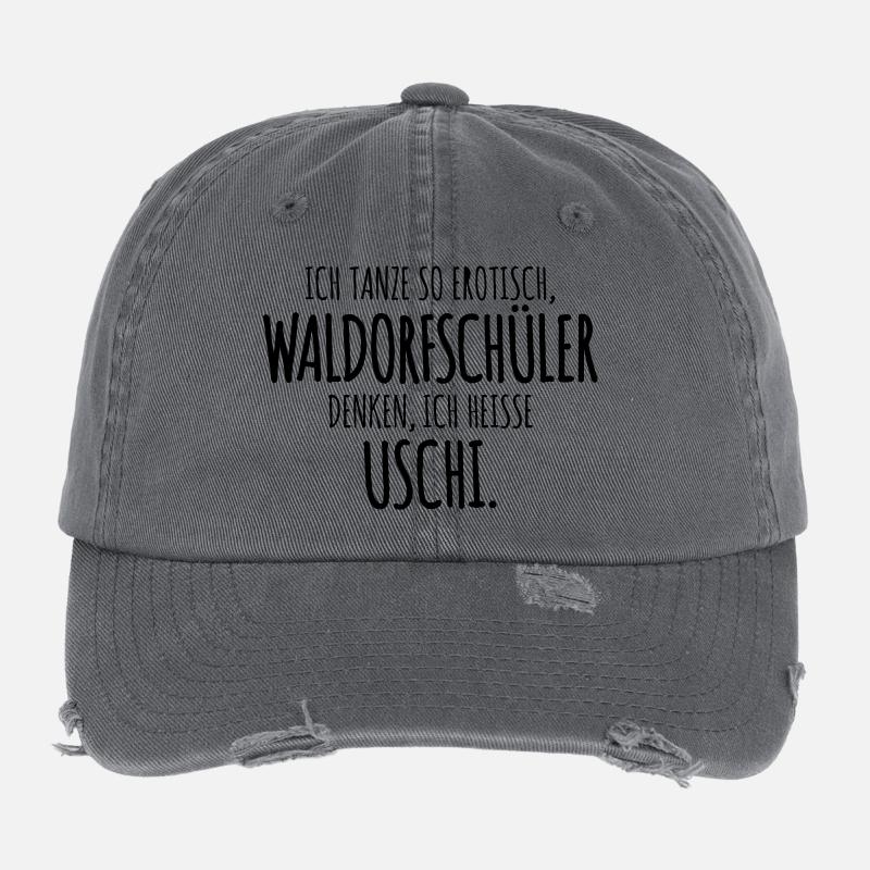 wortwitz waldorf humor Flexfit Vintage Destroyed Cap