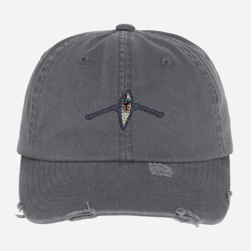 Gehäkelter Ruderer Flexfit Vintage Destroyed Cap