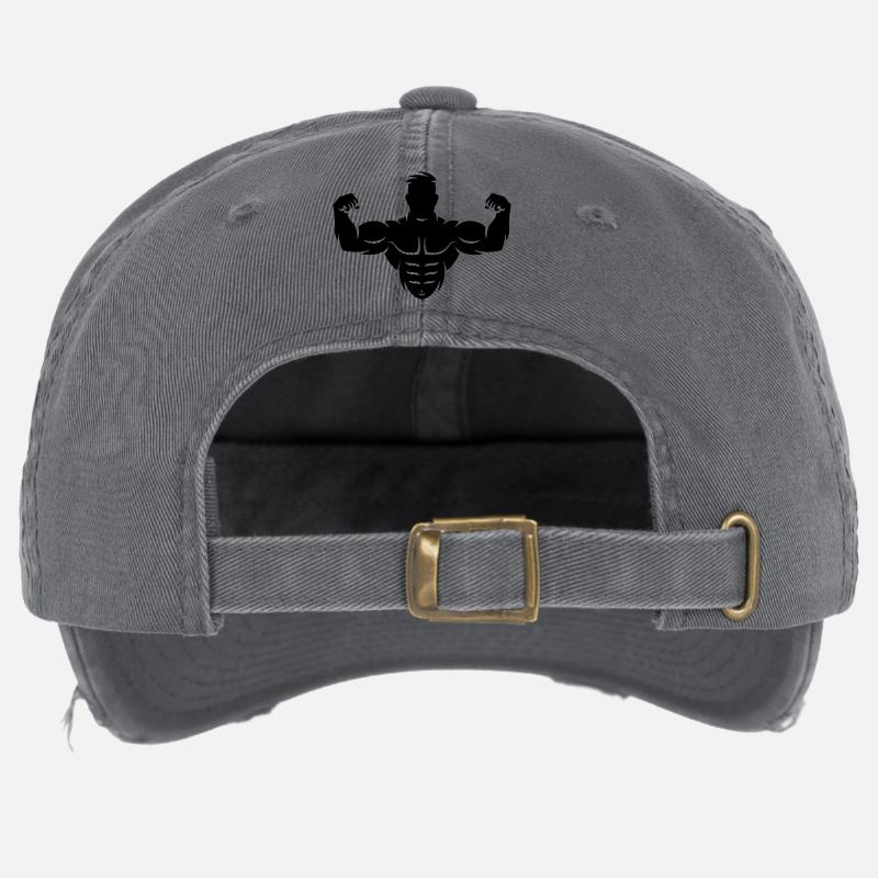 Bodybuilder (Culturisme / Biceps / Biscoteau) Casquette vintage effet usé Flexfit