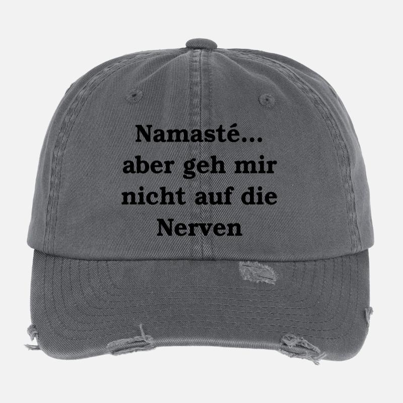Namasté... But don't get on my nerves Flexfit Vintage Destroyed Cap