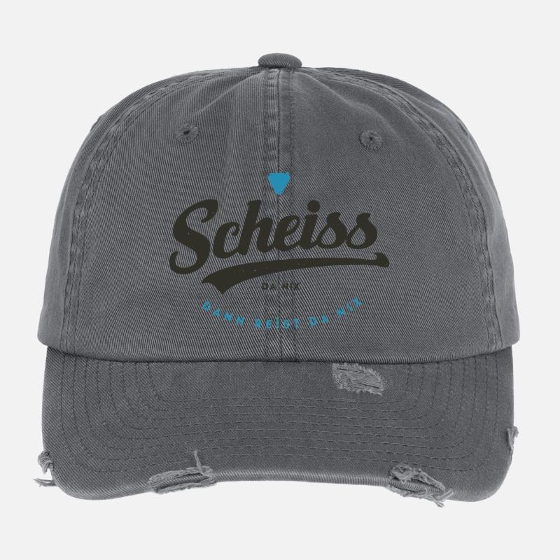 Scheiss da nix Casquette vintage effet usé Flexfit