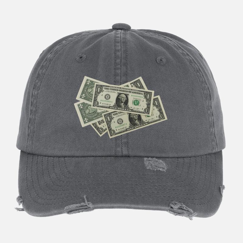 Dollar Scheine Flexfit Vintage Destroyed Cap