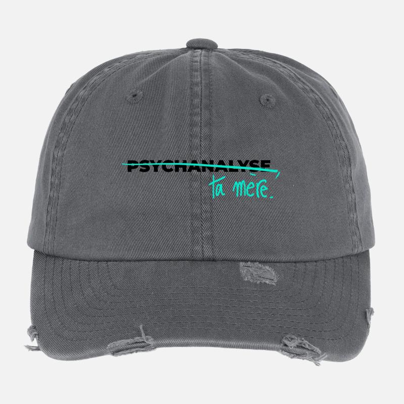 Psychoanalysiere deine Mutter Flexfit Vintage Destroyed Cap
