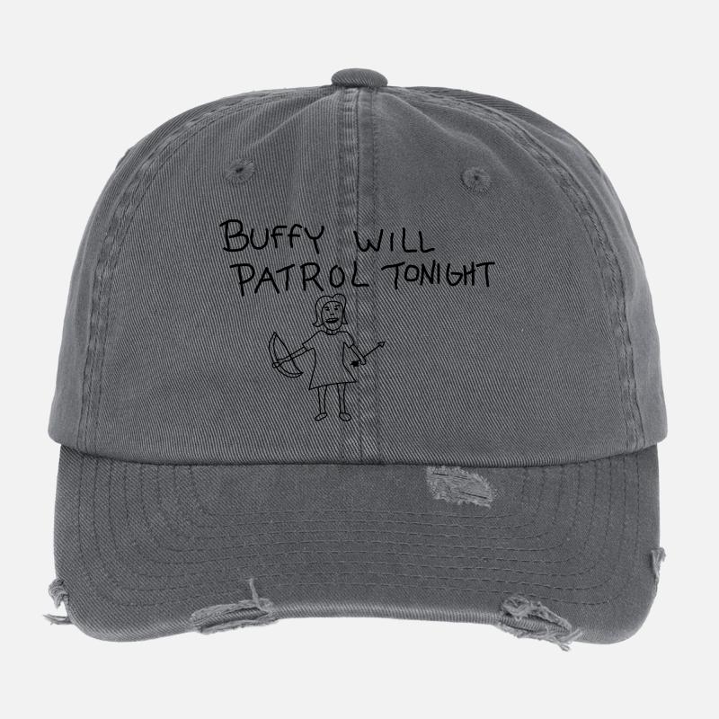 buffy's patrol Flexfit Vintage Destroyed Cap
