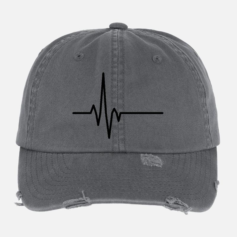 Pulse Heartbeat Flexfit Vintage Destroyed Cap