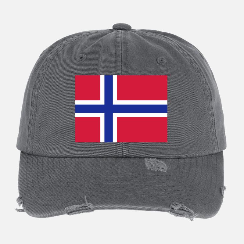 norway flag Casquette vintage effet usé Flexfit