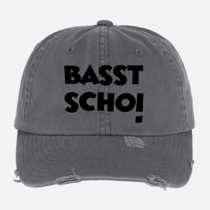 Basst Scho! Flexfit Vintage Destroyed Cap