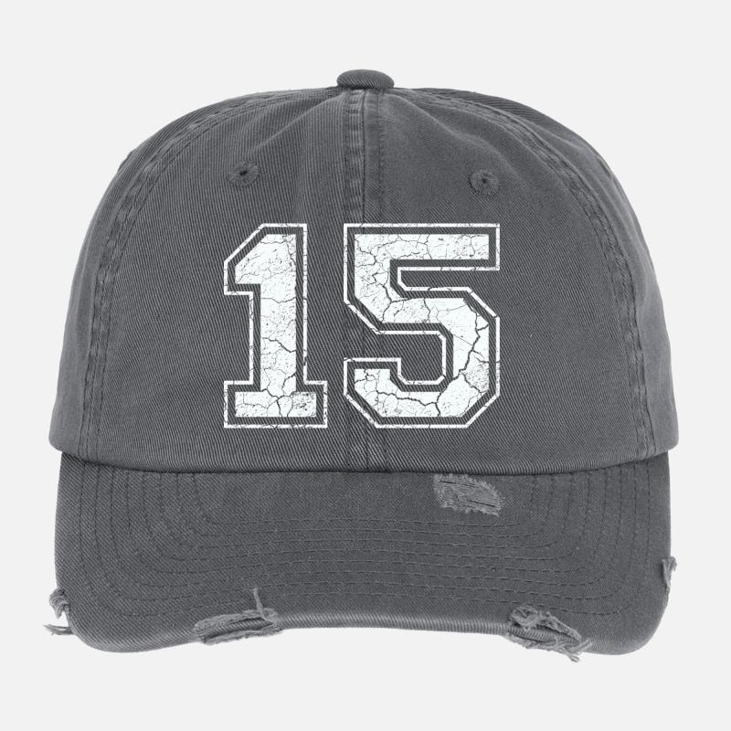 15 dans blanc in Used Look Casquette vintage effet usé Flexfit