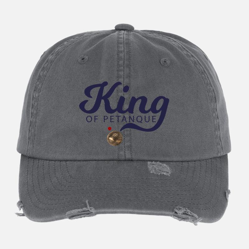 Roi de la Pétanque Casquette vintage effet usé Flexfit