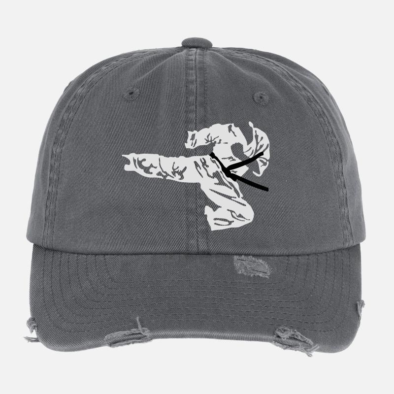 karate_2 - Flexfit Vintage Destroyed Cap - dark grey