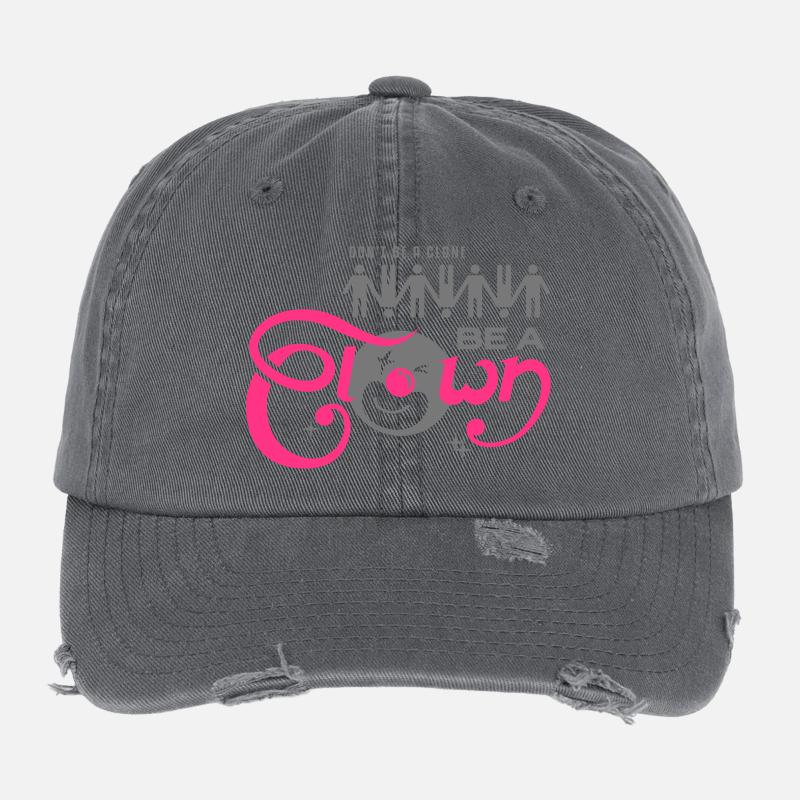 Do not be a clone - be a CLOWN! Flexfit Vintage Destroyed Cap