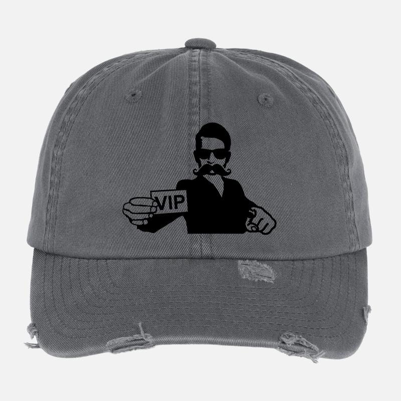 moustache vip Casquette vintage effet usé Flexfit