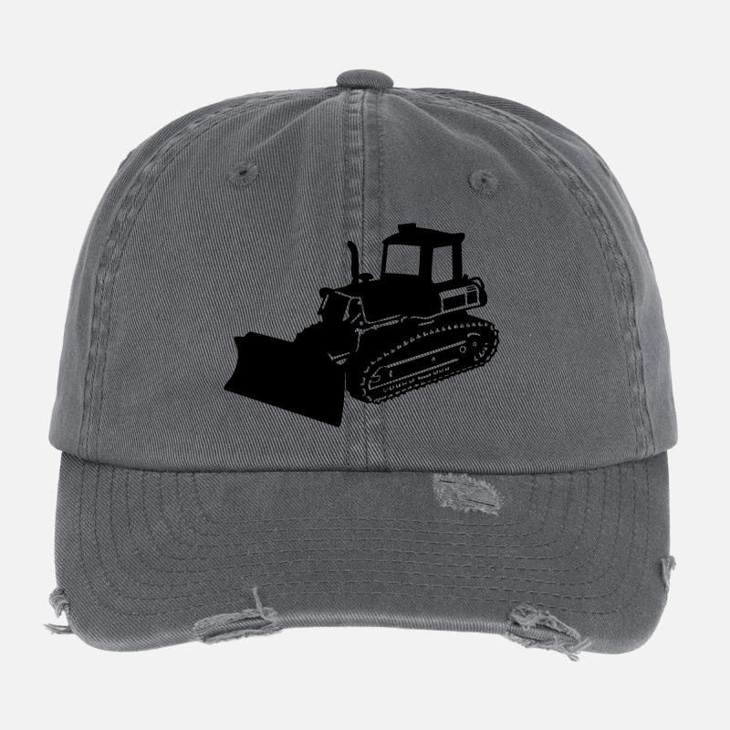 bulldozer dozer Casquette vintage effet usé Flexfit