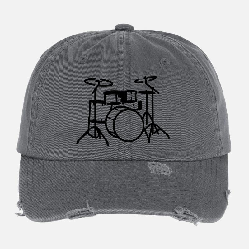 drums Flexfit Vintage Destroyed Cap