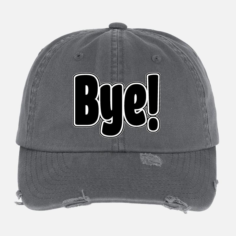 Au revoir!. Expression joyeuse Casquette vintage effet usé Flexfit