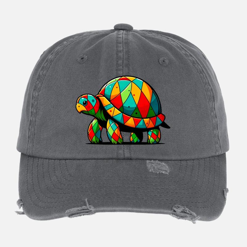 Harlequin Tortoise Flexfit Vintage Destroyed Cap